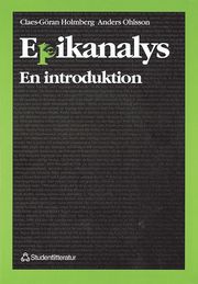 Epikanalys : En Introduktion (h�ftad)