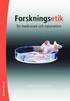 Forskningsetik f�r medicinare och naturvetare