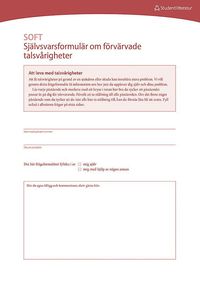 Dysartri - SOFT - Sjlvsvarsformulr om frvrvade talsvrigheter