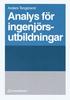 Analys f�r ingenj�rsutbildningar