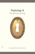 Psykologi A f�r v�rd och omsorg