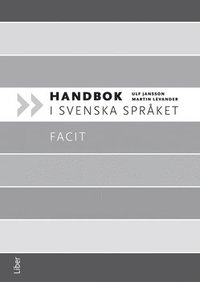 Handbok i svenska sprket Facit