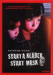 Svarta kl�der, svart mask (kartonnage)
