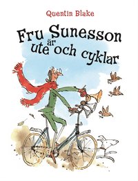 Fru Sunesson �r ute och cyklar (kartonnage)