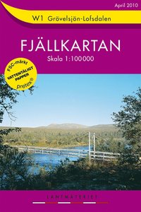 W1 Gr�velsj�n Lofsdalen - Fj�llkarta