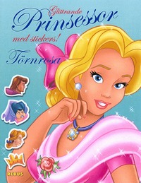 Glittrande prinsessor med stickers! T�rnrosa (h�ftad)
