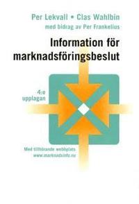 Information f�r marknadsf�ringsbeslut (inbunden)