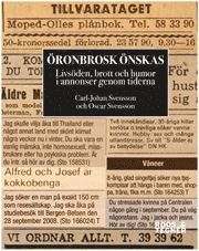�ronbrosk �nskas : livs�den, brott och humor i annonser genom tiderna (inbunden)