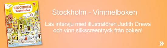 Vinn numrerat silkscreentryck ur Stockholm - Vimmelboken!