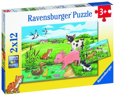 Pussel 2x12 bitar Baby Farm Animals (hftad)