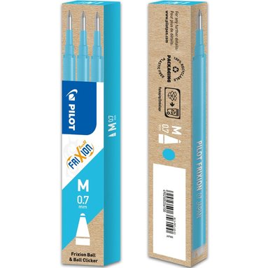 Refill Frixion Ball 0,7 3-pack ljusbl (refill)