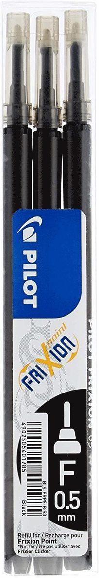 Refill Frixion Point 0,5 Synergy-Tip 3-pack svart (refill)