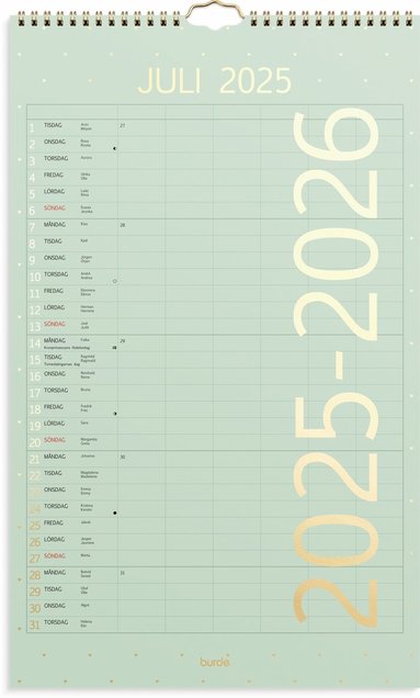 Familjekalender 2025-2026 Color (pocket)
