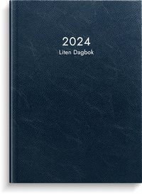 Kalender 2024 Liten Dagbok blått konstläder (kalender)