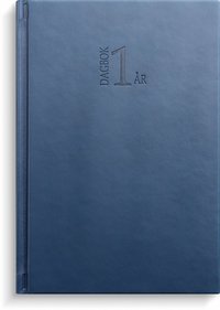 Kalender 2024 1-årsdagbok blått konstläder (kalender)