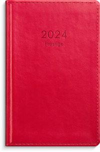 Kalender 2024 Prestige rött konstläder (kalender)