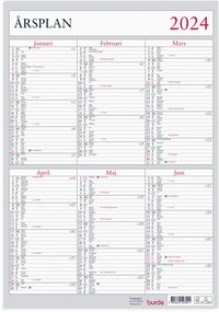 Väggkalender 2024 Årsplan (väggkalender)