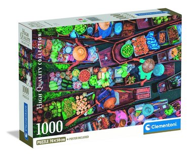 Pussel 1000 bitar High Quality Collection - Thai Floating Market (pussel)