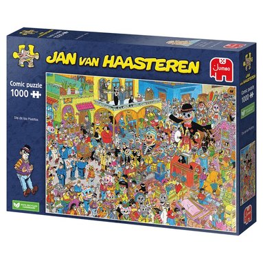 Pussel 1000 bitar Jan van Haasteren - Dia De Los Muertos (spel)