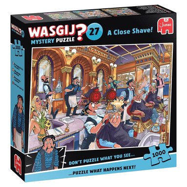Pussel 1000 bitar Wasgij - Mystery 27 A Close Shave! (spel)