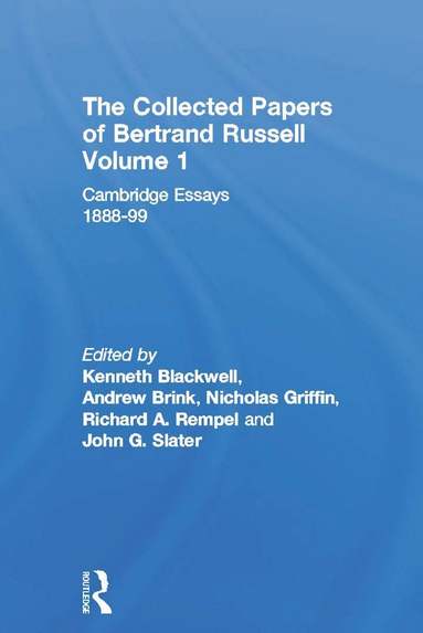 Collected Papers of Bertrand Russell, Volume 1 (hftad)