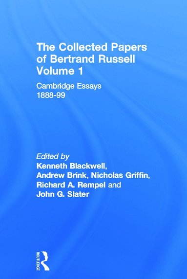 The Collected Papers of Bertrand Russell, Volume 1 (hftad)