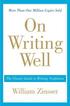 On Writing Well