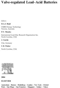 Valve-Regulated Lead-Acid Batteries (e-bok)