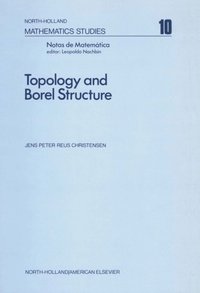 Topology and Borel Structure (e-bok)