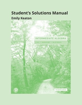 Student Solutions Manual for Intermediate Algebra (häftad)