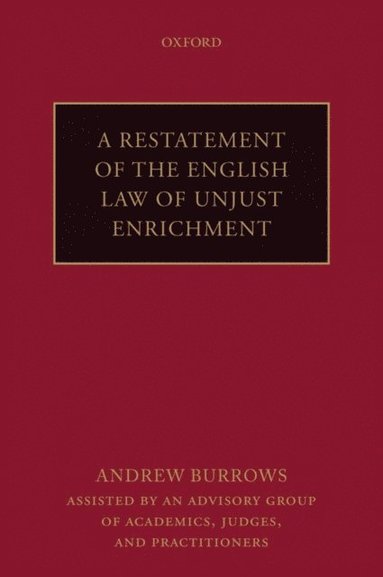 Restatement of the English Law of Unjust Enrichment (e-bok)