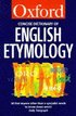 Concise Oxford Dictionary of English Etymology