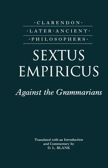 Sextus Empiricus: Against the Grammarians (Adversus Mathematicos I) (häftad)
