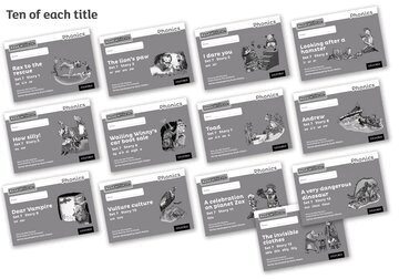 Read Write Inc. Phonics: Grey Set 7 Core Black & White Storybooks (Pack ...