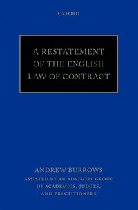 A Restatement of the English Law of Contract (inbunden)