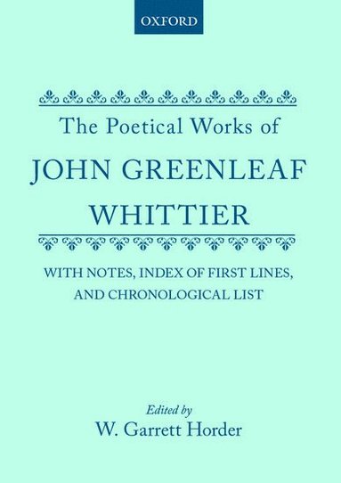 Poetical Works of John Greenleaf Whittier (hftad)