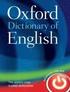 Oxford Dictionary of English