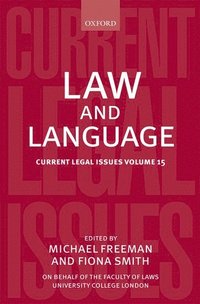 Law and Language (inbunden)