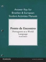 Brazilian and European Student Activities Manual Answer Key for Ponto de Encontro (hftad)