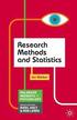 Research Methods and Statistics