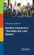 Study Guide for Sandra Cisneros's "Geraldo No Last Name"