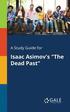 A Study Guide for Isaac Asimov's &quot;The Dead Past&quot;