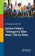 Study Guide for James Foley's "Glengarry Glen Ross" (lit-to-film)