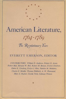 American Literature, 1764-89 (inbunden)