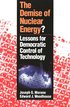 Demise of Nuclear Energy?