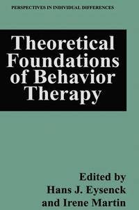 Theoretical Foundations of Behavior Therapy (inbunden)