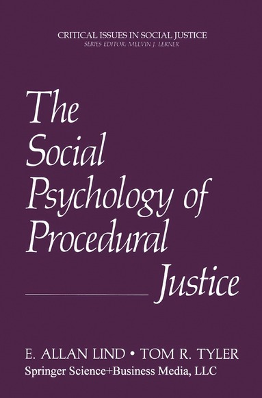 Social Psychology of Procedural Justice (häftad)