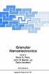Granular Nanoelectronics