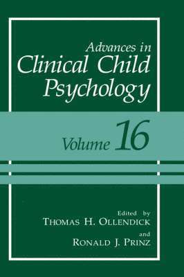 Advances in Clinical Child Psychology (inbunden)