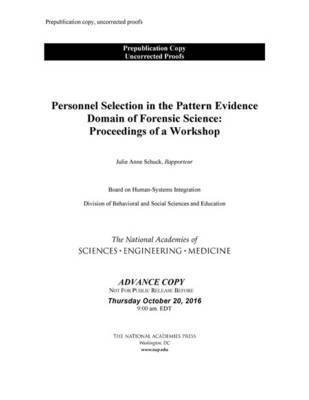 Personnel Selection in the Pattern Evidence Domain of Forensic Science (hftad)